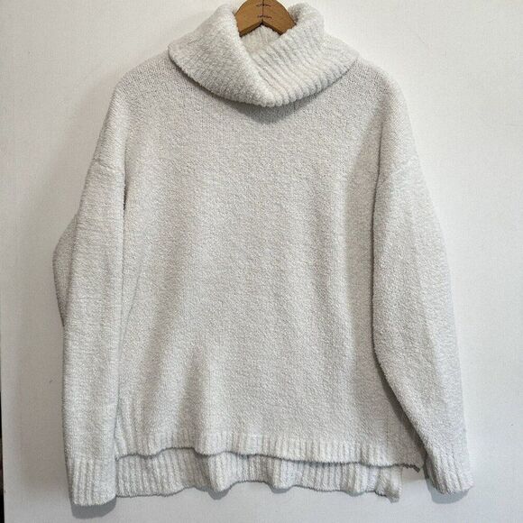 ATM Anthony Thomas Melillo Womens Chenille Turtleneck High Low Sweater White S - Picture 1 of 9